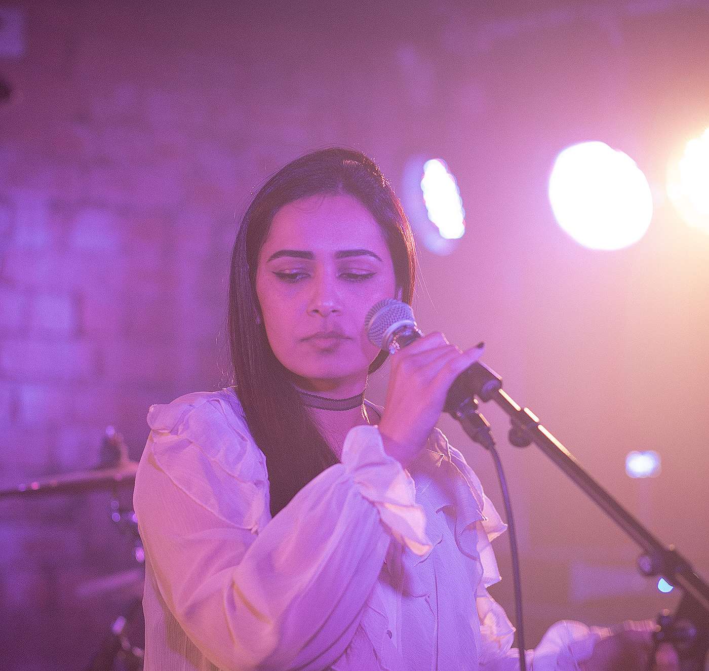 Amy Dx singing at the Big Difference in Leicester